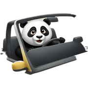 Panda driving a car  sticker