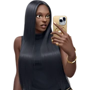 girl taking selfie with jewelry sticker