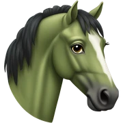 Olive green horse sticker