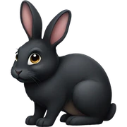 black bunny sticker