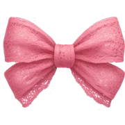 Pink lace bow sticker