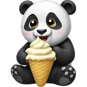 Panda eating ice cream sticker