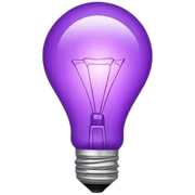purple light bulb sticker