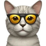 Cat with sunglasses sticker
