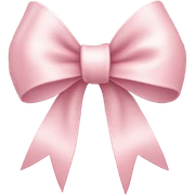 light pink ribbon bow sticker