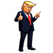 Donald trump middle finger sticker