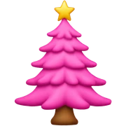 Pink Christmas tree  sticker