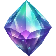 iridescent crystals sticker