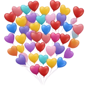 heart shaped balloons sticker