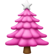 Pink christmas tree sticker