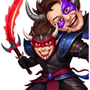Demon-Horned Warrior sticker