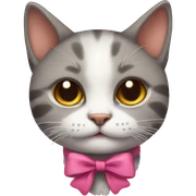Cat with bow sticker