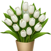 white tulip bouquet  sticker