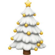 White Christmas tree sticker
