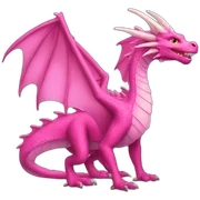 Pink dragon sticker