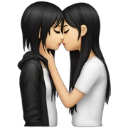 two emo girls kissing sticker