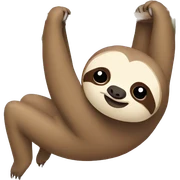 Sloth hanging in love sticker