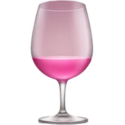 Glass of pink wine sticker