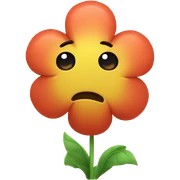 Sad flower sticker