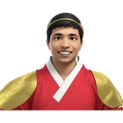 smiling boy in hanfu hat sticker