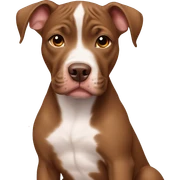 Brown Pitbull puppy sticker