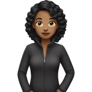girl black hair sticker