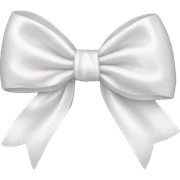 white satin bow sticker