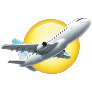 airplane sunshine sticker