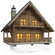 chalet de montagne sticker