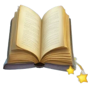 Book with magic around it sticker