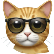 Cat with sunglasses sticker