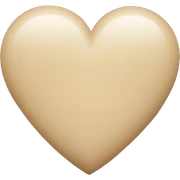 Beige heart sticker