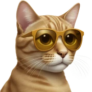 Cat with sunglasses sticker