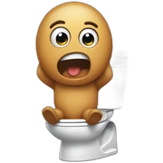 scared pooping sticker