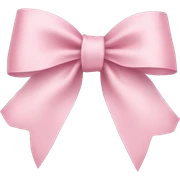light pink ribbon bow sticker