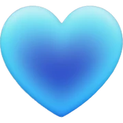 love heart beautiful blue gradient sticker