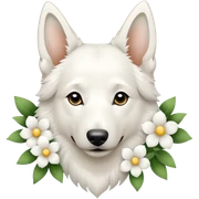 White Shepherd flower  sticker