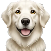 White golden retriever sticker