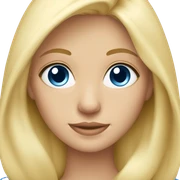 A very beautiful blonde girl with blue eyes sticker