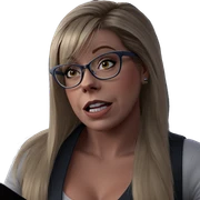 blonde girl with glasses portrait sticker