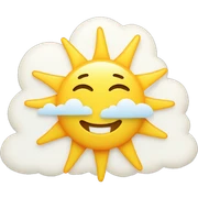 Sunshine and clouds with cheerful text like "Good Vibes Only" sticker