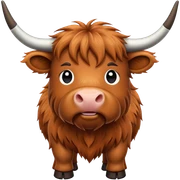 Highland cow sticker
