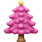 Pink Christmas tree sticker