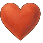 ghibli style heart illustration sticker