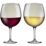 Two wine glasses sticker