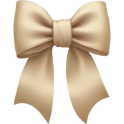 Beige bow sticker