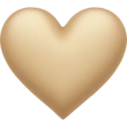 beige heart  sticker