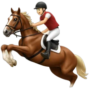 Jumping horse sticker