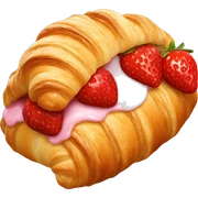 Strawberry croissant  sticker
