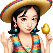 Fiestero with Sombrero sticker